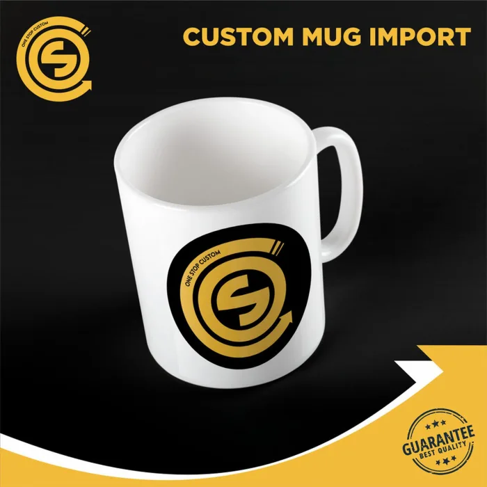 Mug Porcelain 11oz Custom Foto / Tulisan - Warna Putih Tinggi 8cm - Minuman, Kopi Wadah Kitchenware Teh - MUG + BOX PUTIH POLOS