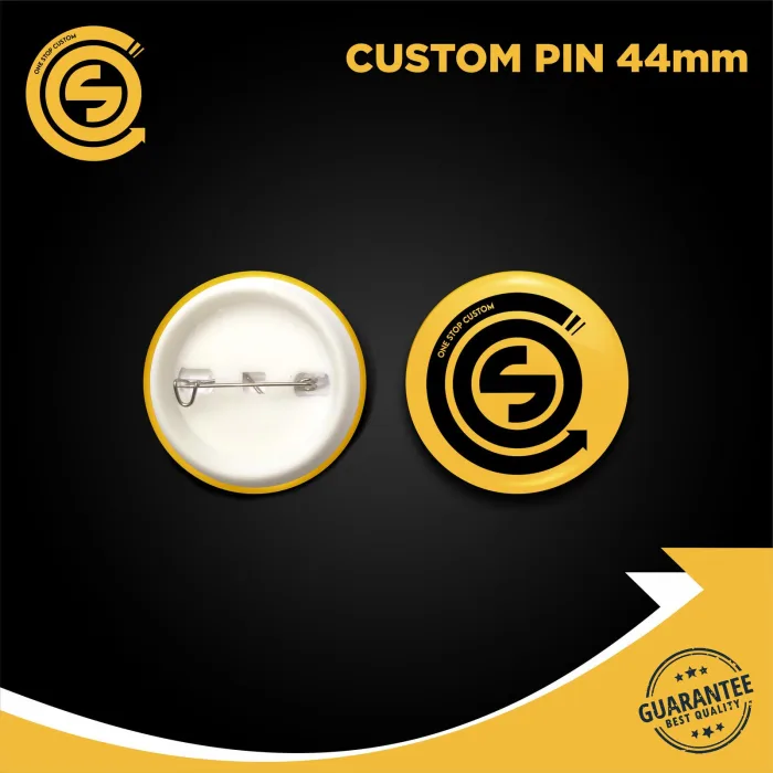 Custom PIN Peniti Ukuran 44 mm