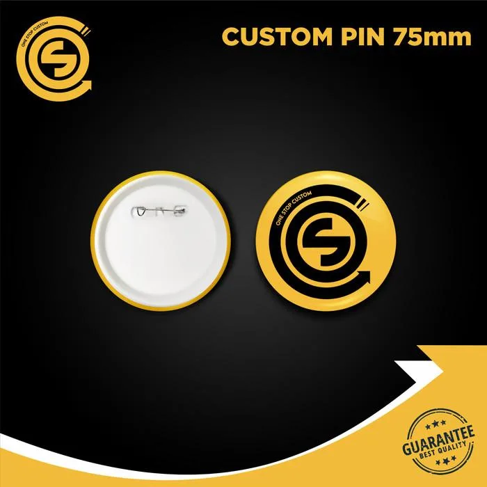 Sample/Acc Custom Pin Peniti dan Gantungan Kunci One Stop Custom - Pin 44 mm, Glossy
